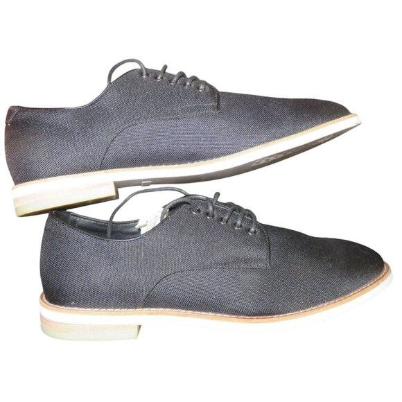 Calvin Klein Black Adeso Lace Up Leather Oxford  rounded toe dress loafers sz 11 - Picture 5 of 10